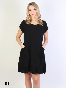 Italian Design Dress with Flouncy Edge